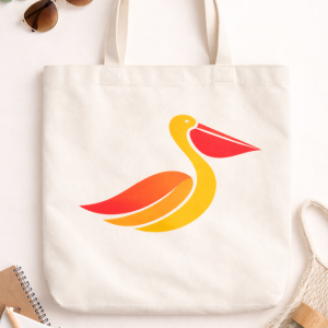 Pelican Canvas Tote Bag